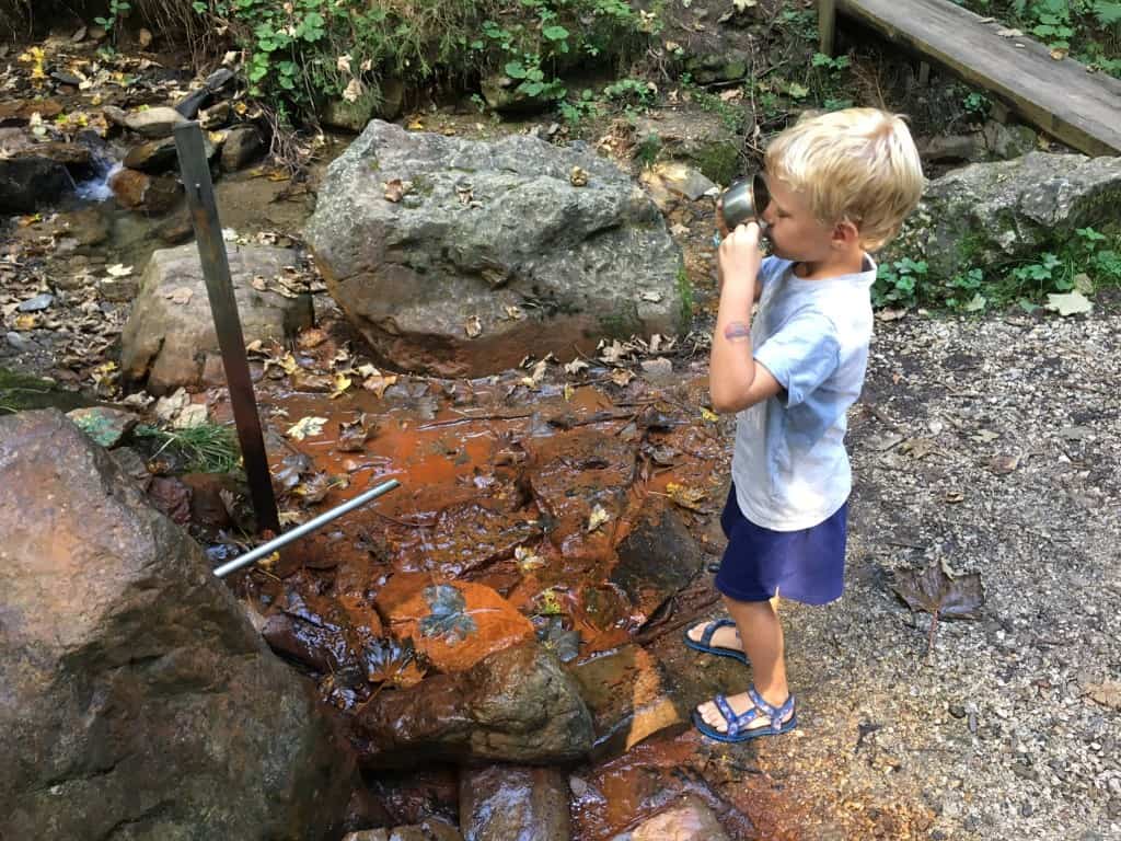 Pitje železne kisle mineralne vode, Solčavska panoramska cesta